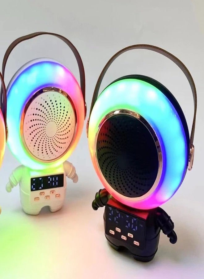 Fruhrer جهاز كاريوكي للأطفال مزود بميكروفون ومكبر صوت وإضاءة ديناميكية | قابل لإعادة الشحن لاسلكيًا عبر منفذ USB-C | مناسب للمنزل والرحلات الخارجية (متعدد الألوان) - Image 1